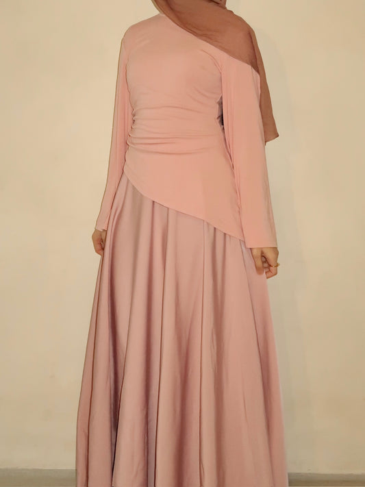 Ammara Asymmetrical Set - Blush