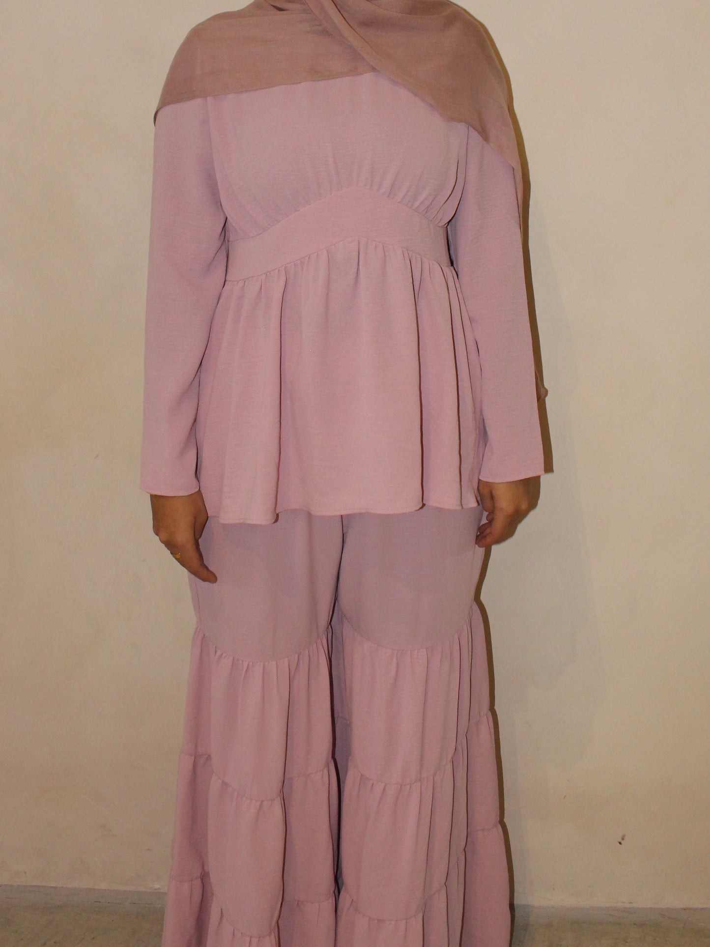Layla Matching Top & Pant Set - Mink