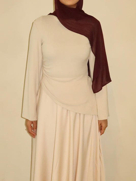 Ammara Asymmetrical Set - Pearl