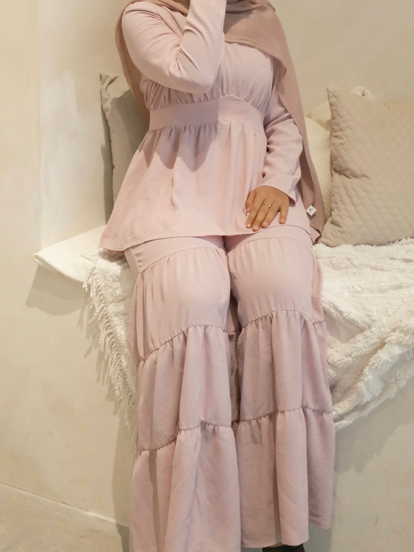 Layla Matching Top & Pant Set - Mink