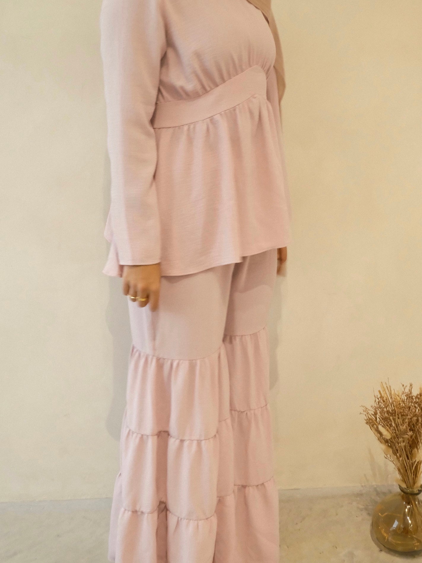 Layla Matching Top & Pant Set - Mink