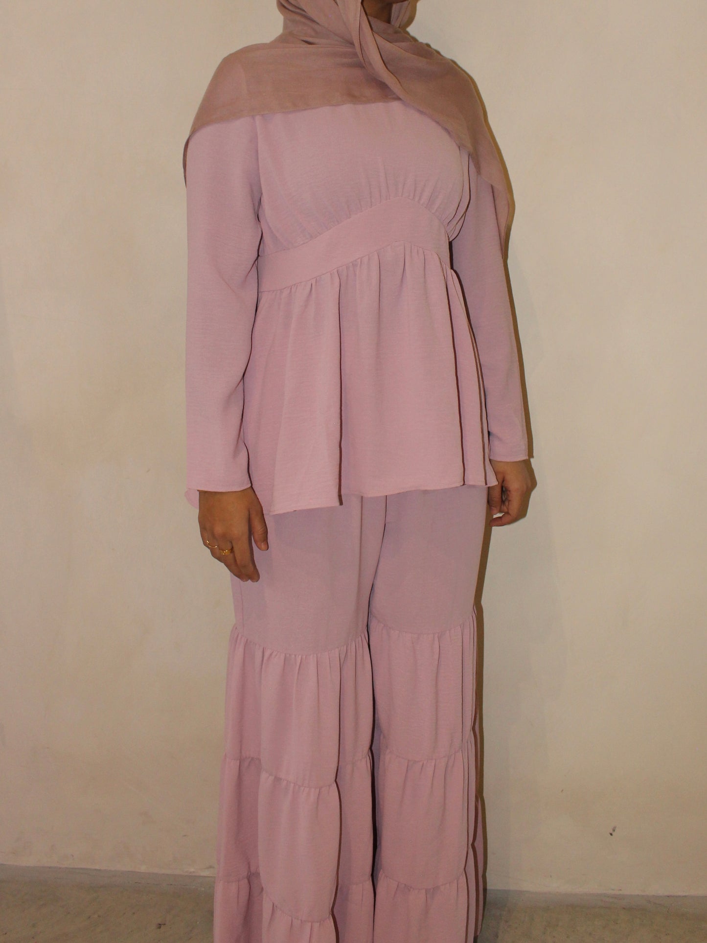 Layla Matching Top & Pant Set - Mink